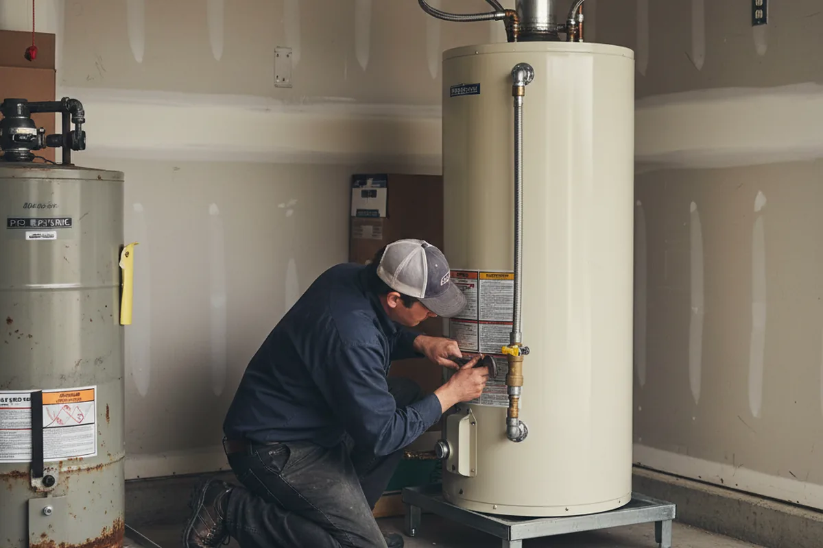 Water heater and shutoff valve replacement in Walthall